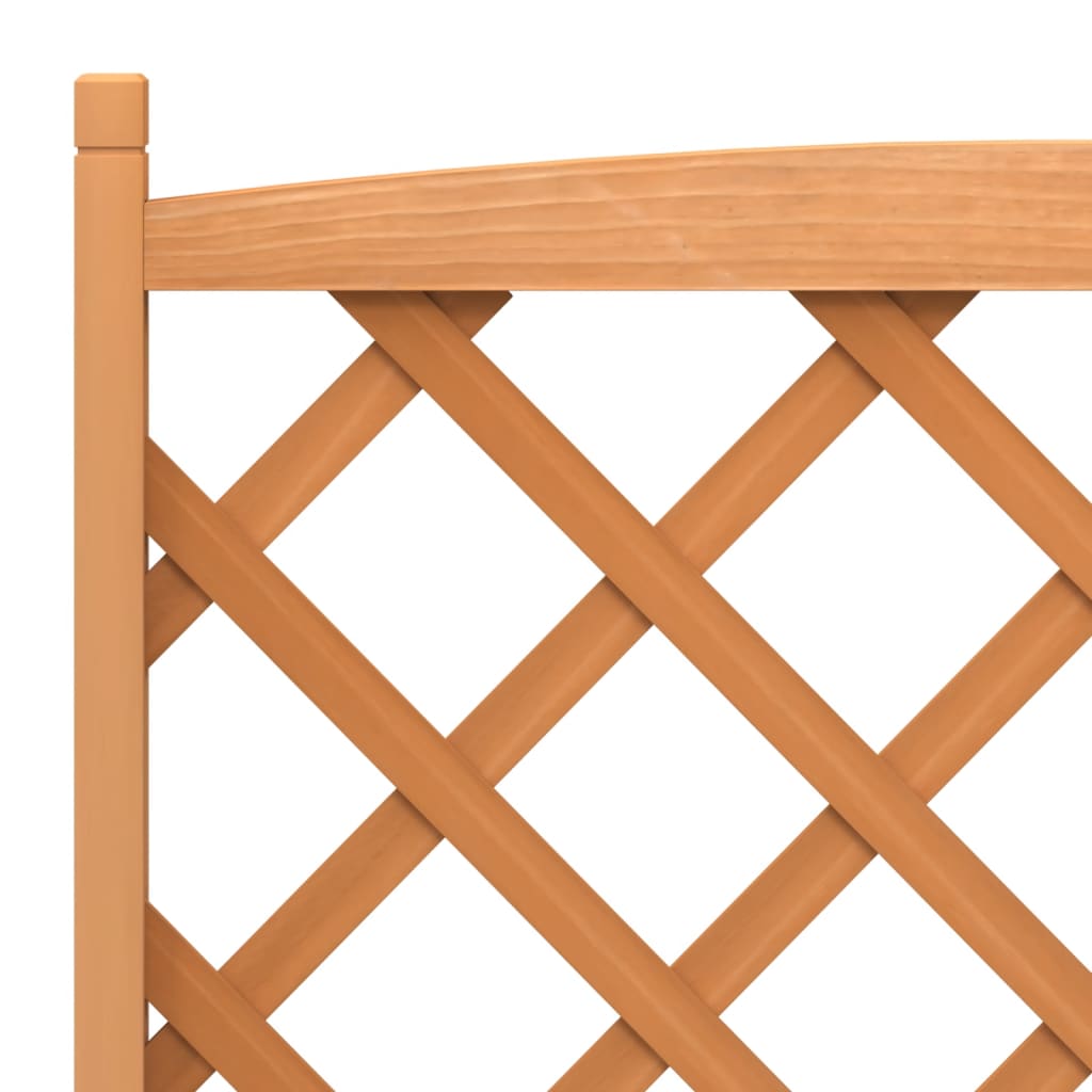 Fioriera con Traliccio e Ruote Marrone Legno Massello di Abete | homemem39
