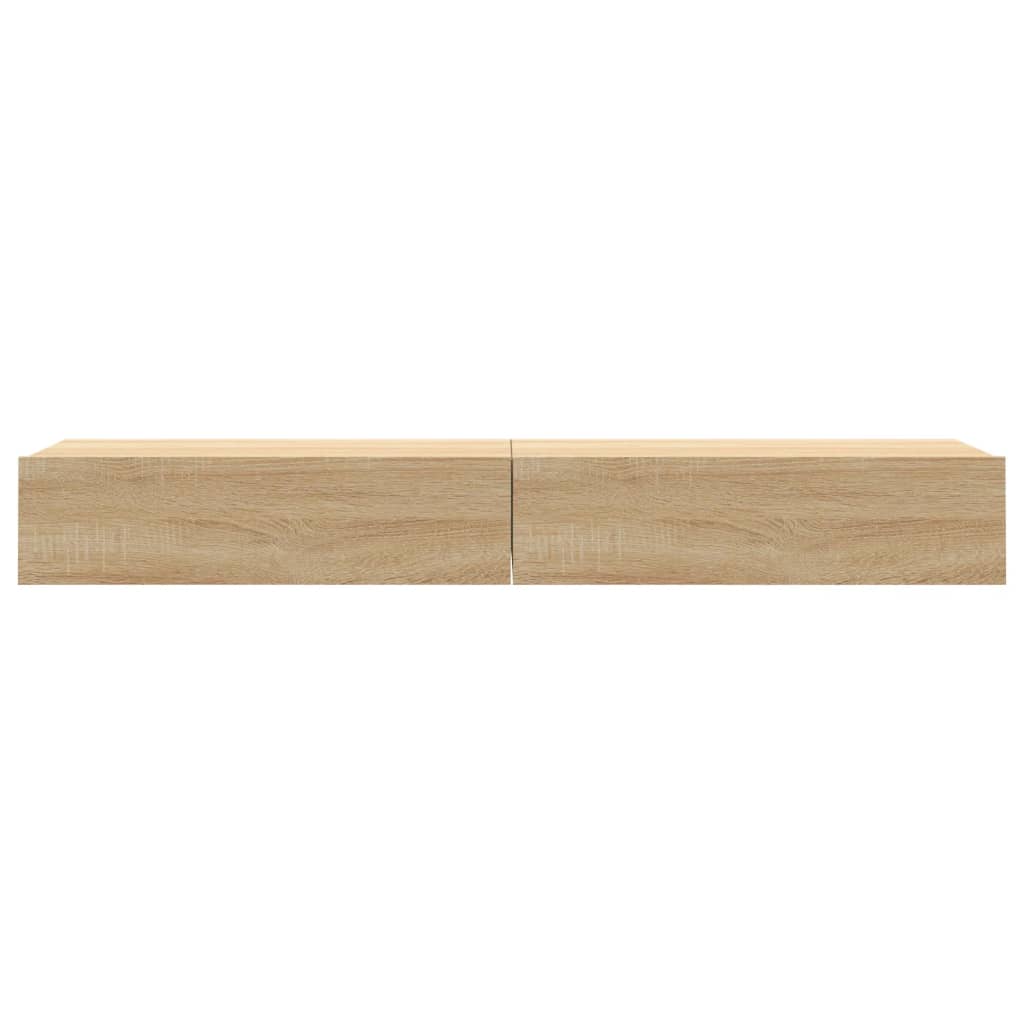 Mobili Porta TV con Luci LED 2pz Rovere Sonoma 60x35x15,5 cm