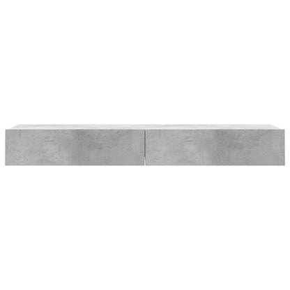 Mobili Porta TV con Luci LED 2 pz Grigio Cemento 60x35x15,5 cm