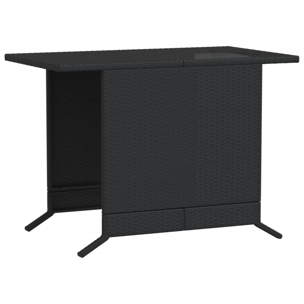 Set da Bistrò 3 pz con Cuscini Nero in Polyrattan - homemem39