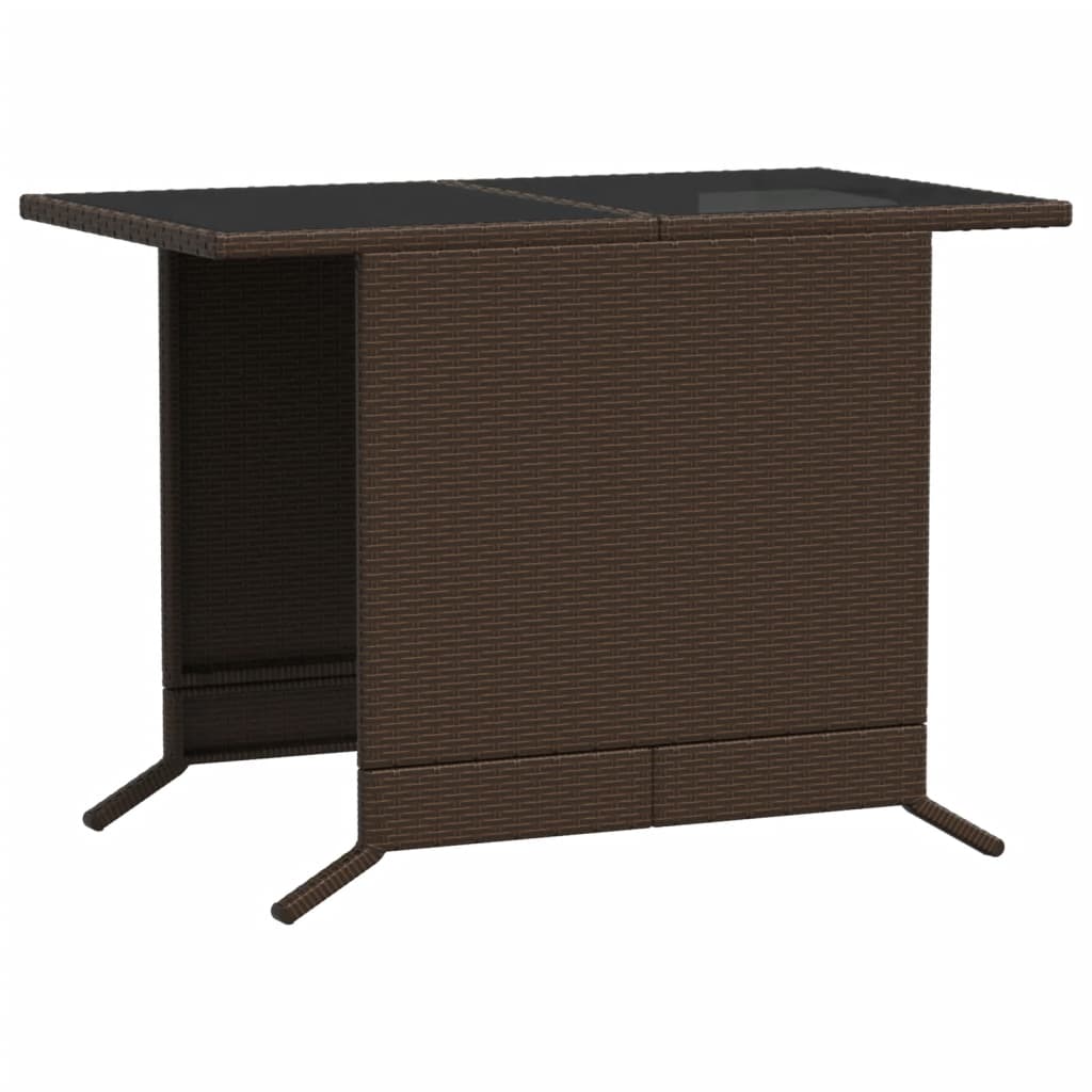 Set Bistrò 3 pz con Cuscini Marrone in Polyrattan - homemem39