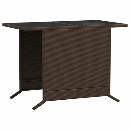 Set Bistrò 3 pz con Cuscini Marrone in Polyrattan - homemem39