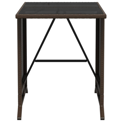 Set Bistrò 3 pz con Cuscini Marrone in Polyrattan - homemem39