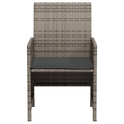 Set da Bistrò 3 pz con Cuscini Grigio in Polyrattan | homemem39