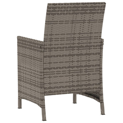Set da Bistrò 3 pz con Cuscini Grigio in Polyrattan | homemem39