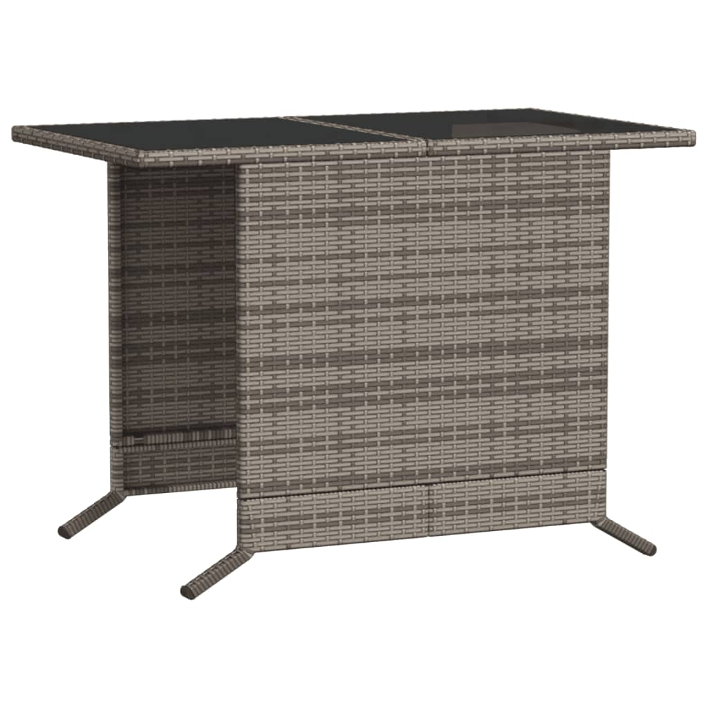 Set da Bistrò 3 pz con Cuscini Grigio in Polyrattan | homemem39
