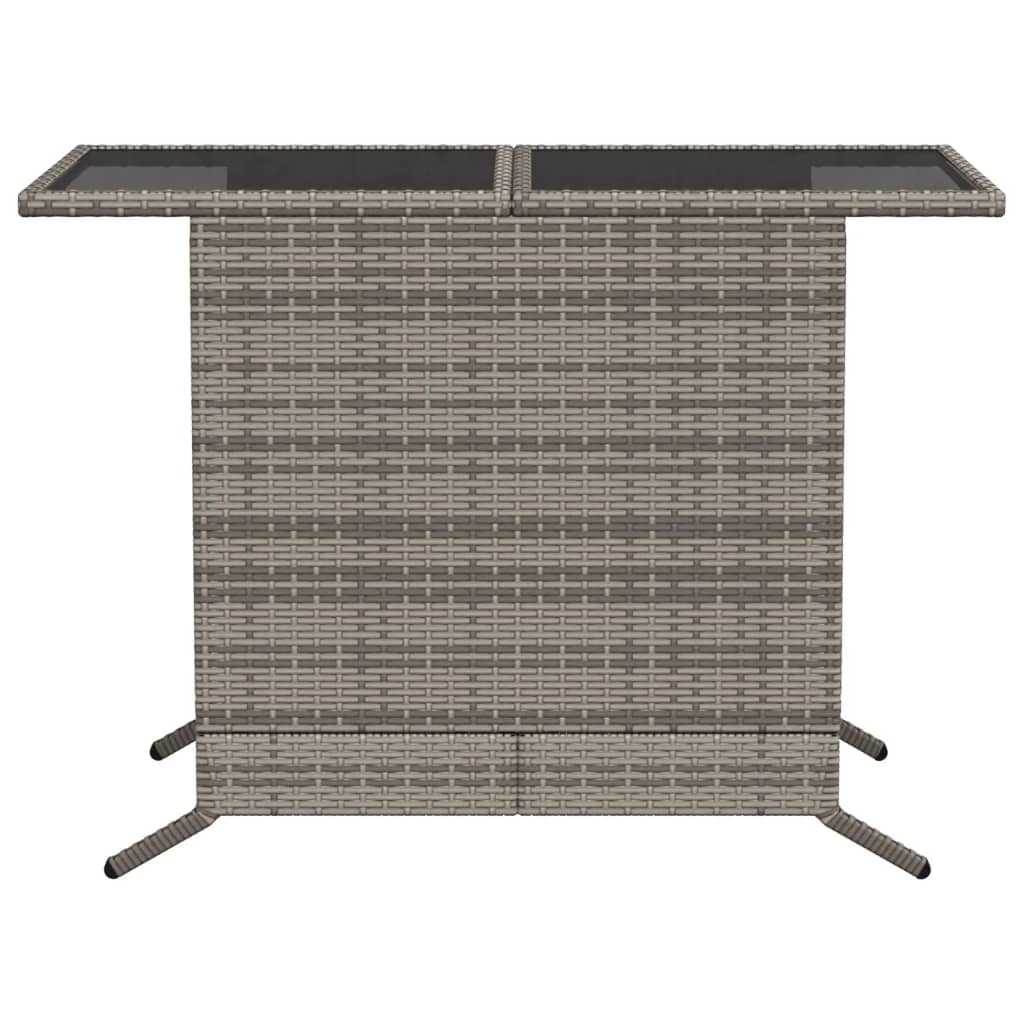 Set da Bistrò 3 pz con Cuscini Grigio in Polyrattan | homemem39
