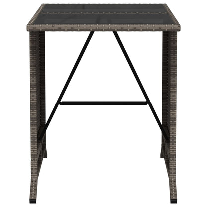 Set da Bistrò 3 pz con Cuscini Grigio in Polyrattan | homemem39