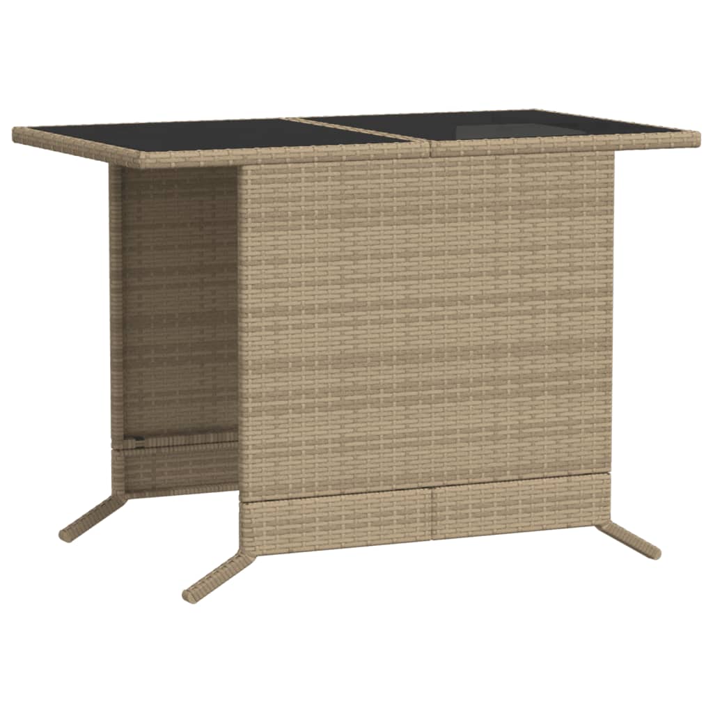 Set da Bistrò 3 pz con Cuscini Beige in Polyrattan