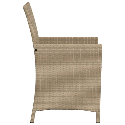 Set da Bistrò 3 pz con Cuscini Beige in Polyrattan - homemem39