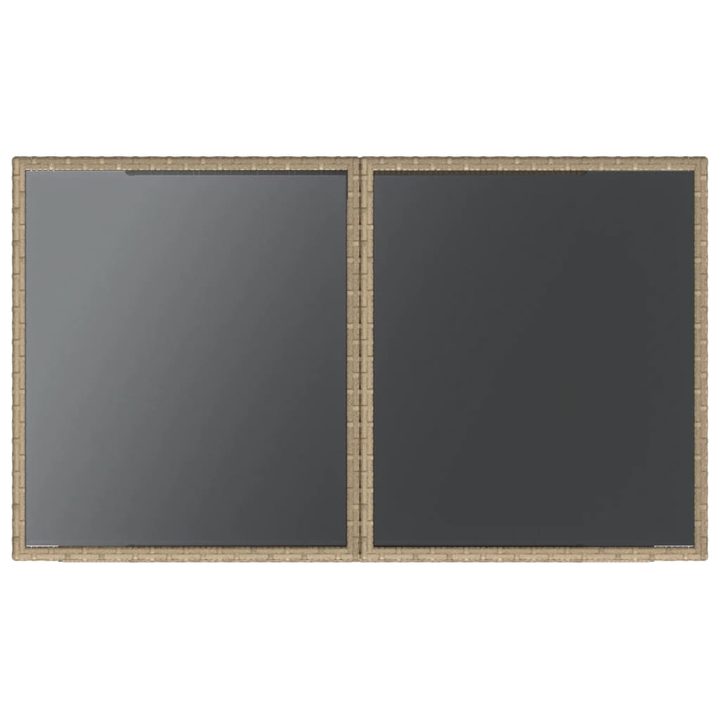 Set da Bistrò 3 pz con Cuscini Beige Misto in Polyrattan