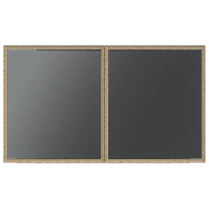 Set da Bistrò 3 pz con Cuscini Beige Misto in Polyrattan