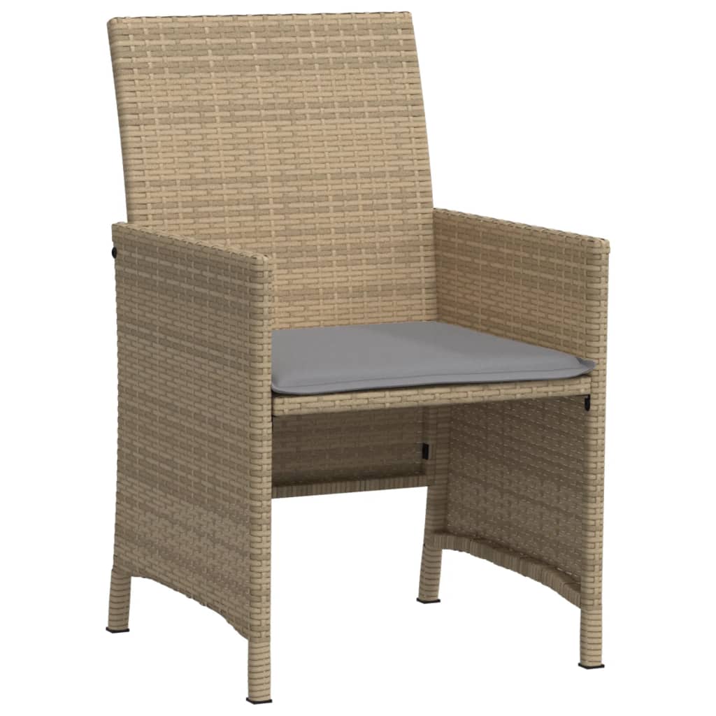 Set da Bistrò 3 pz con Cuscini Beige Misto in Polyrattan | homemem39