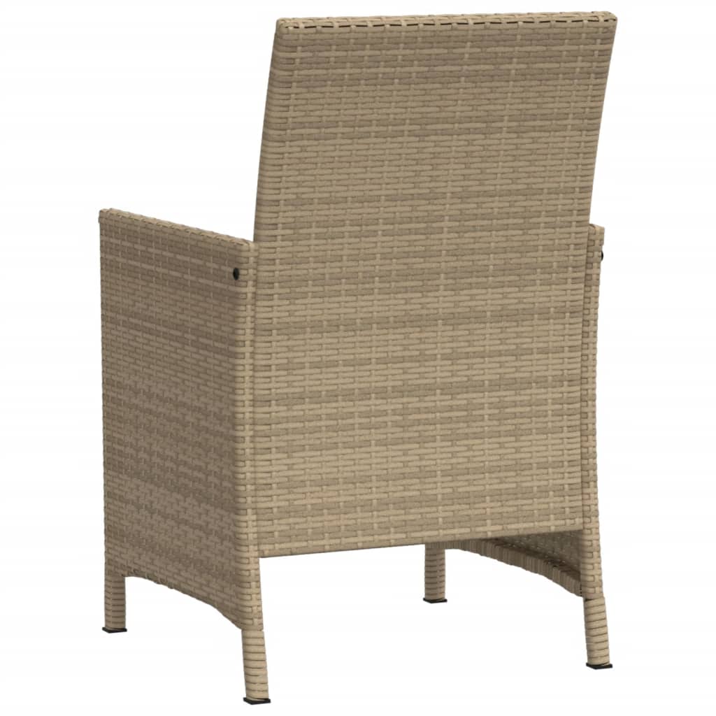 Set da Bistrò 3 pz con Cuscini Beige Misto in Polyrattan | homemem39