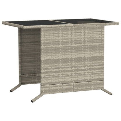 Set da Bistrò 3 pz con Cuscini Grigio Chiaro in Polyrattan - homemem39