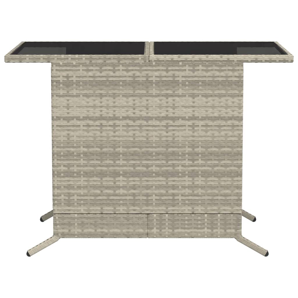 Set da Bistrò 3 pz con Cuscini Grigio Chiaro in Polyrattan - homemem39