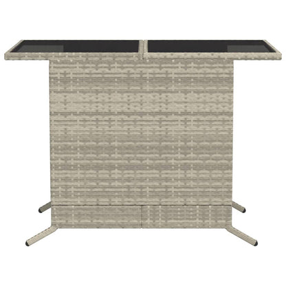 Set da Bistrò 3 pz con Cuscini Grigio Chiaro in Polyrattan - homemem39