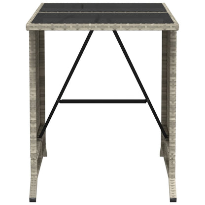 Set da Bistrò 3 pz con Cuscini Grigio Chiaro in Polyrattan - homemem39