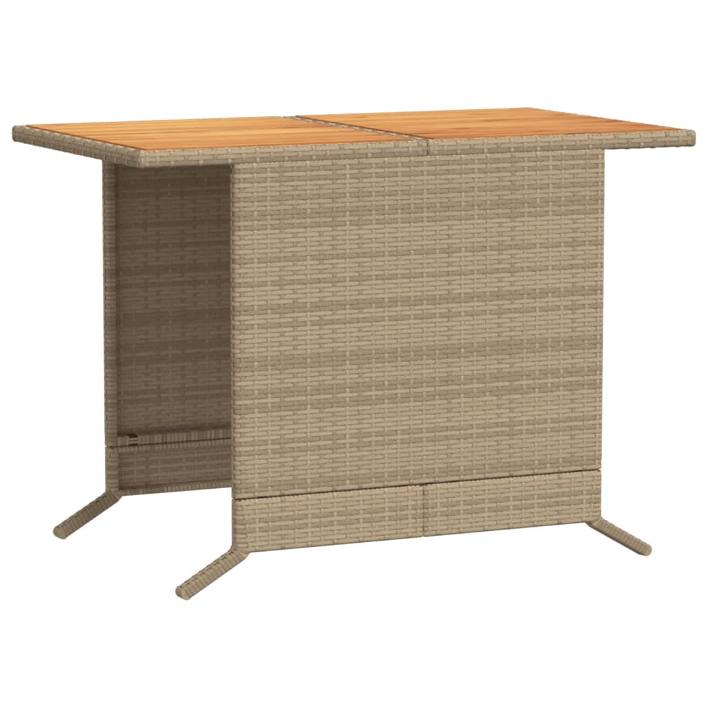 Set da Bistrò 3 pz con Cuscini Beige in Polyrattan
