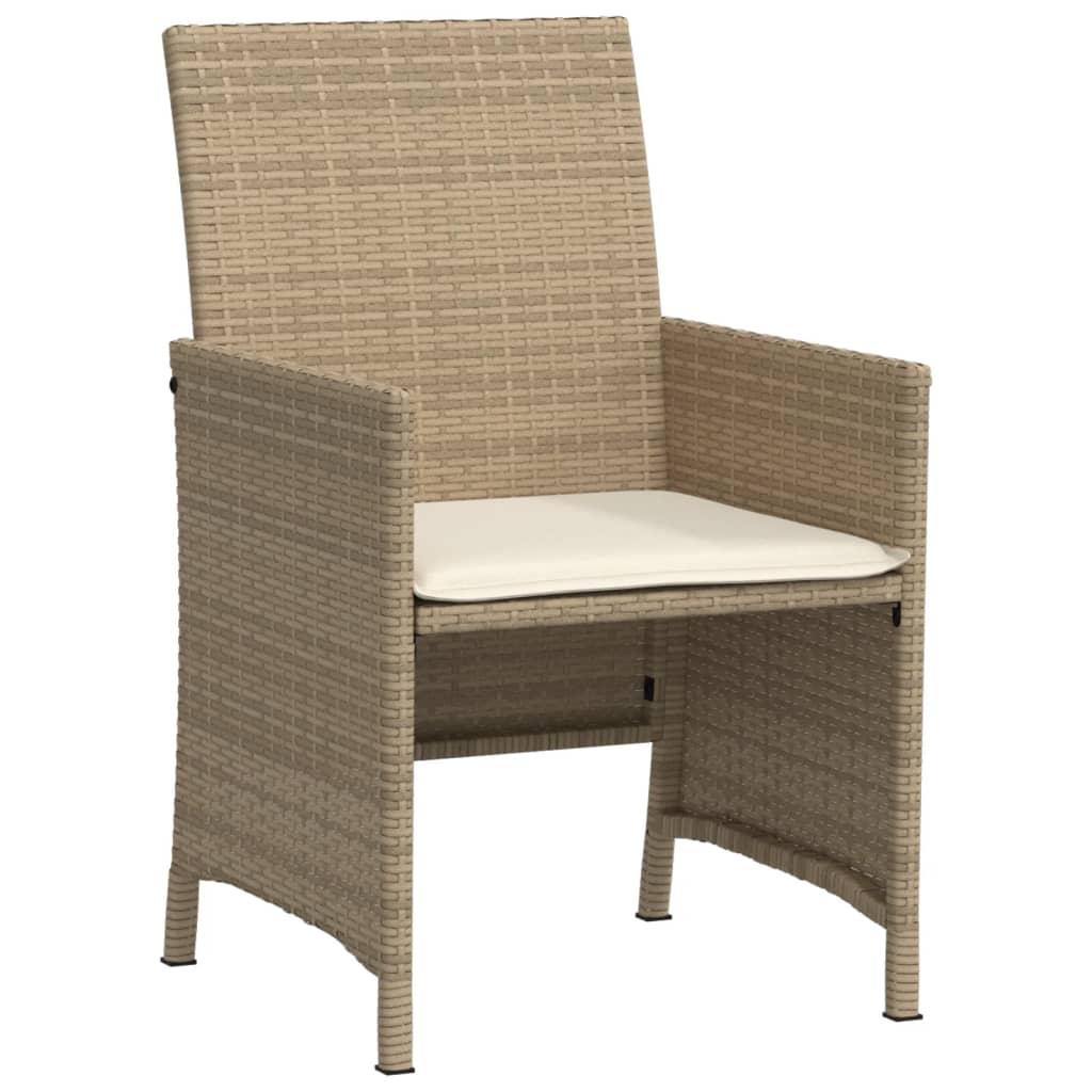 Set da Bistrò 3 pz con Cuscini Beige in Polyrattan | homemem39