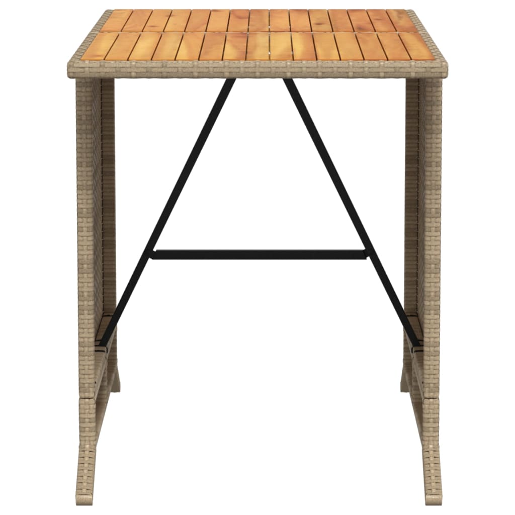 Set da Bistrò 3 pz con Cuscini Beige in Polyrattan | homemem39
