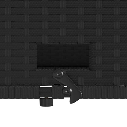 Divano da Giardino con Cuscini a 2 Posti Nero in Polyrattan | homemem39