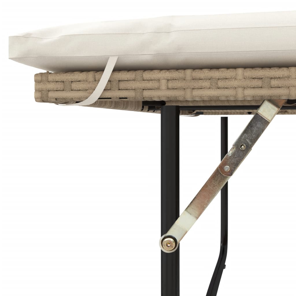 Divano da Giardino con Cuscini a 2 Posti Beige in Polyrattan | homemem39