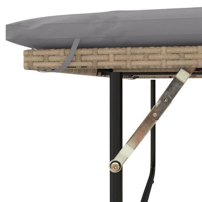 Divano da Giardino con Cuscini a 2 Posti Beige in Polyrattan | homemem39