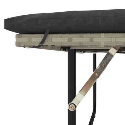 Divano da Giardino con Cuscini 2 Posti Grigio Chiaro Polyrattan | homemem39