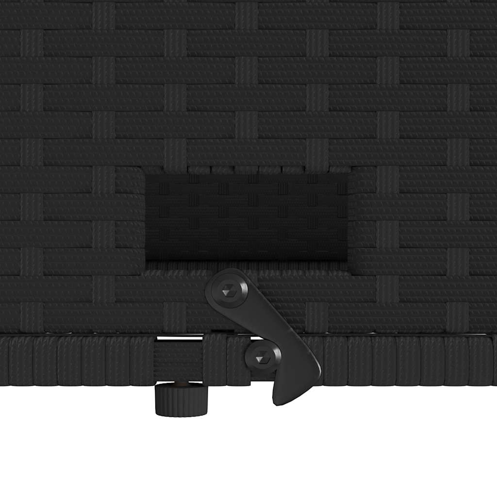 Divano Giardino con Cuscini 2 Posti Nero Polyrattan e Acacia | homemem39