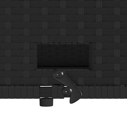Divano Giardino con Cuscini 2 Posti Nero Polyrattan e Acacia | homemem39