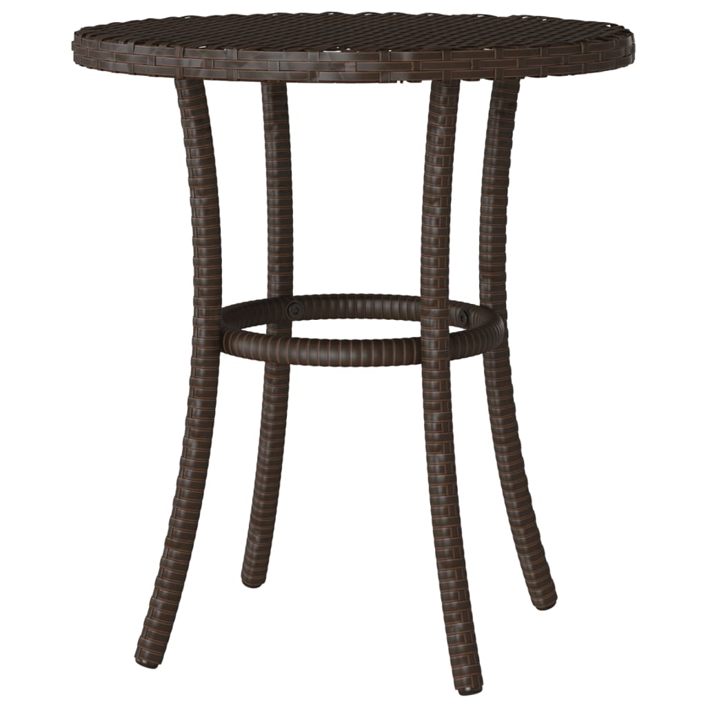 Set Bistrò 3 pz con Cuscini Marrone in Polyrattan
