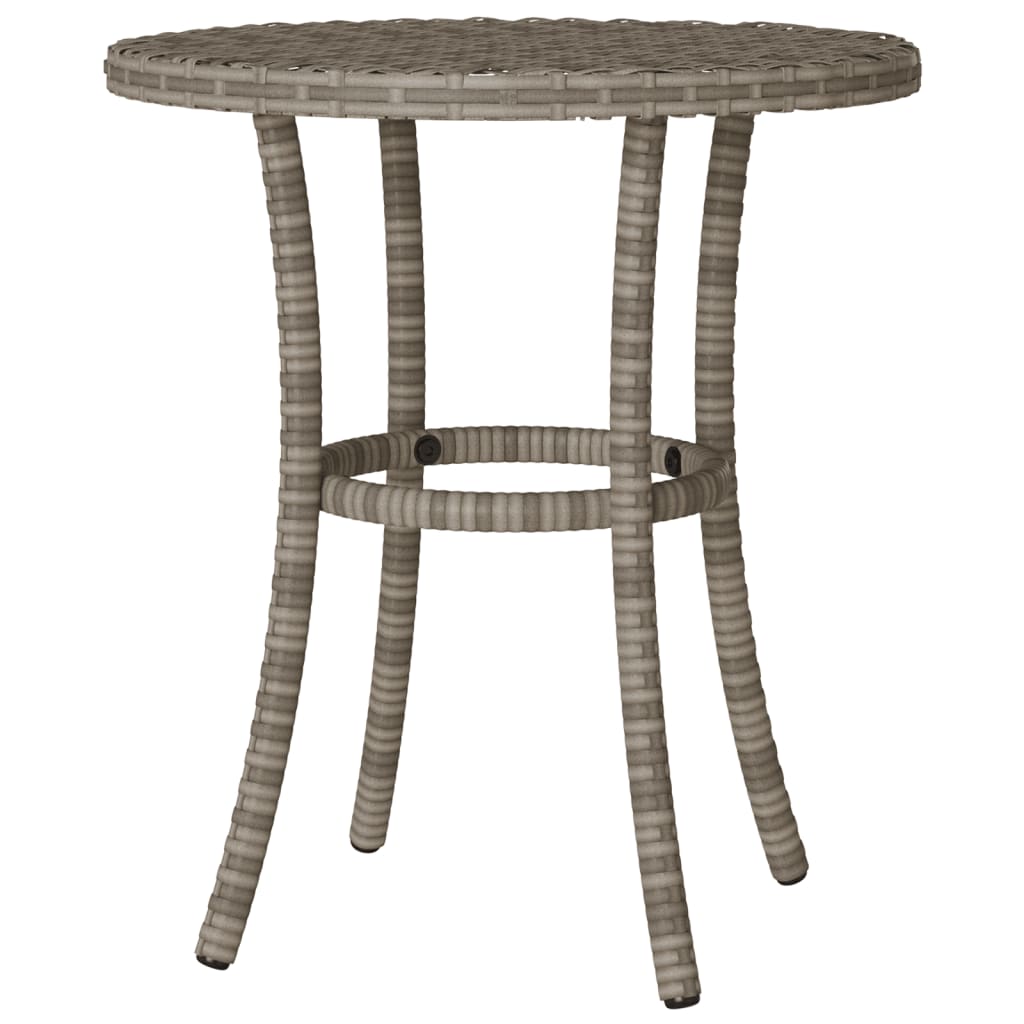Set da Bistrò 3 pz con Cuscini Grigio in Polyrattan