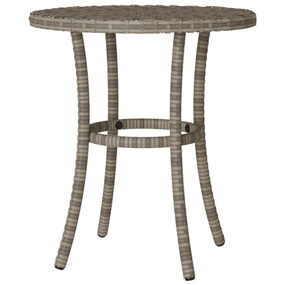 Set da Bistrò 3 pz con Cuscini Grigio in Polyrattan