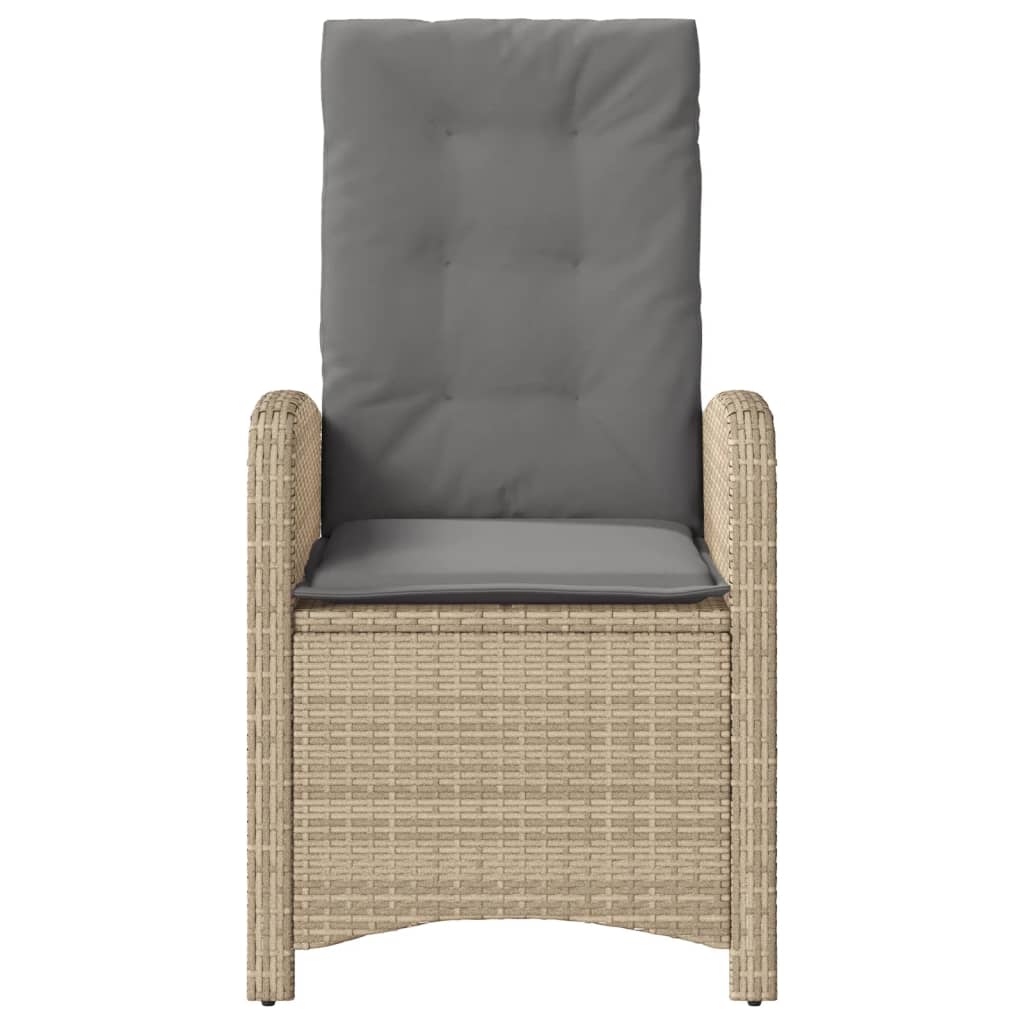Set da Bistrò 3 pz con Cuscini Beige Misto in Polyrattan