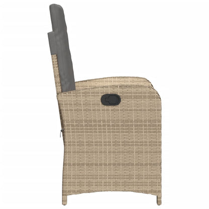Set da Bistrò 3 pz con Cuscini Beige Misto in Polyrattan