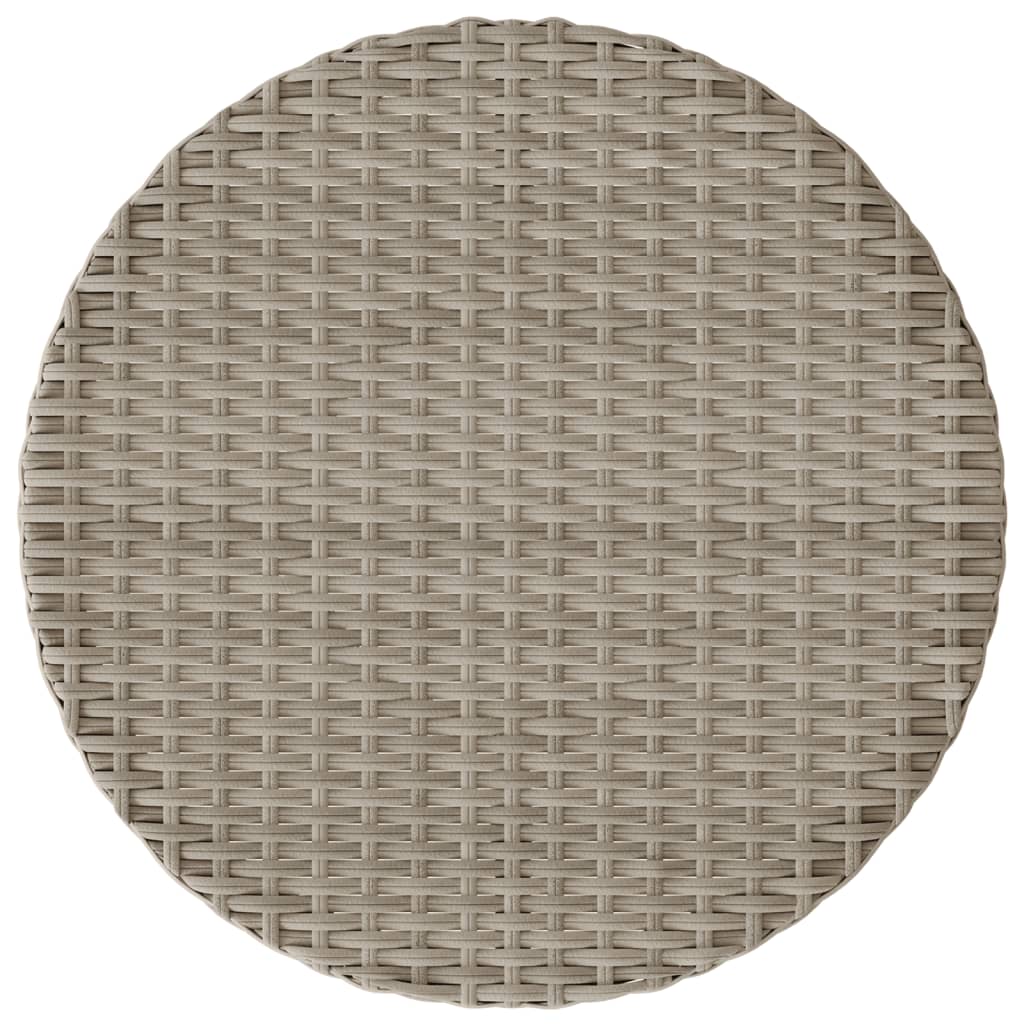 Set da Bistrò 3 pz con Cuscini Grigio Chiaro in Polyrattan
