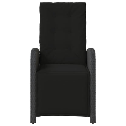 Set da Bistrò 3 pz con Cuscini Nero in Polyrattan