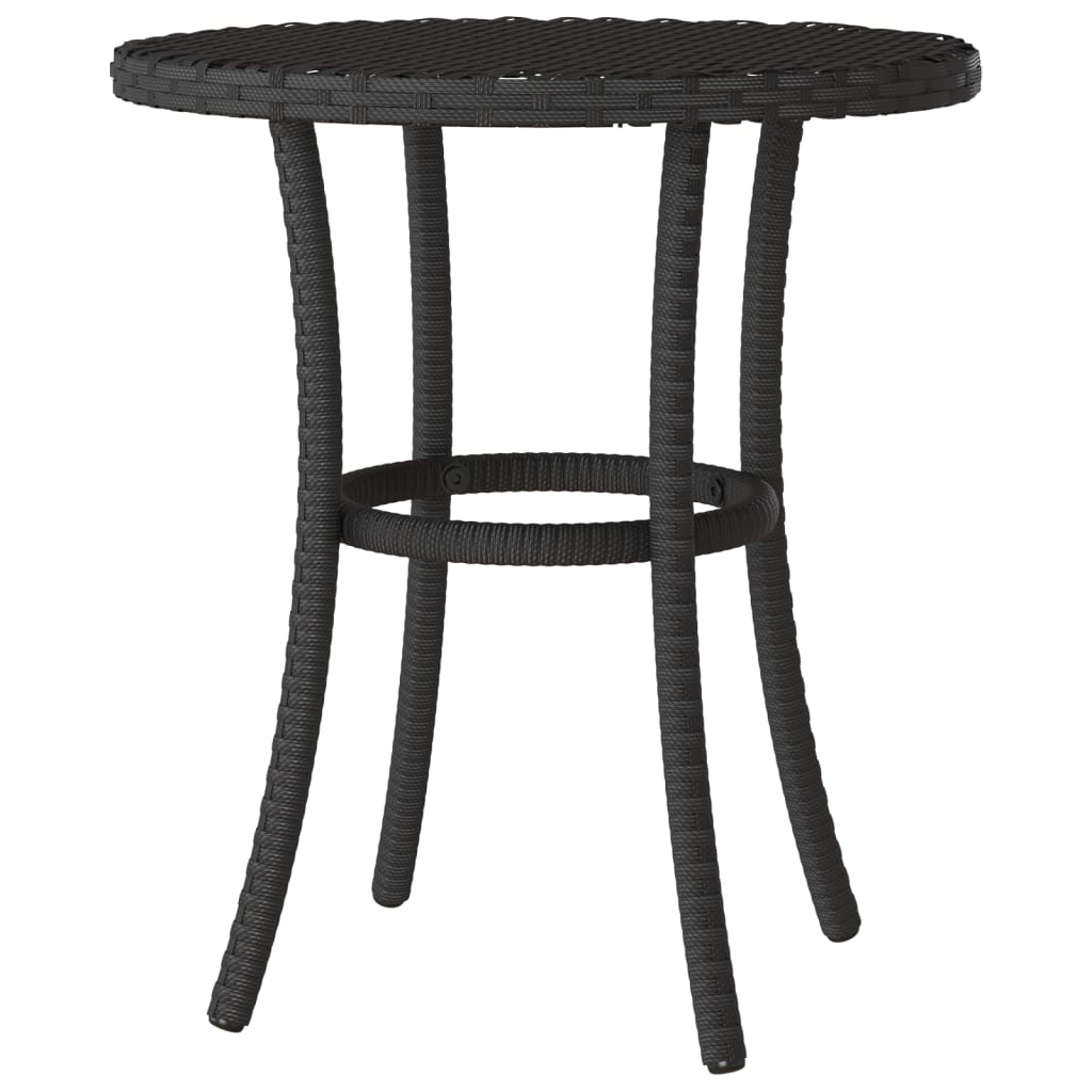 Set da Bistrò 3 pz con Cuscini Nero in Polyrattan