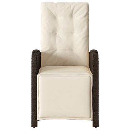 Set Bistrò 3 pz con Cuscini Marrone in Polyrattan