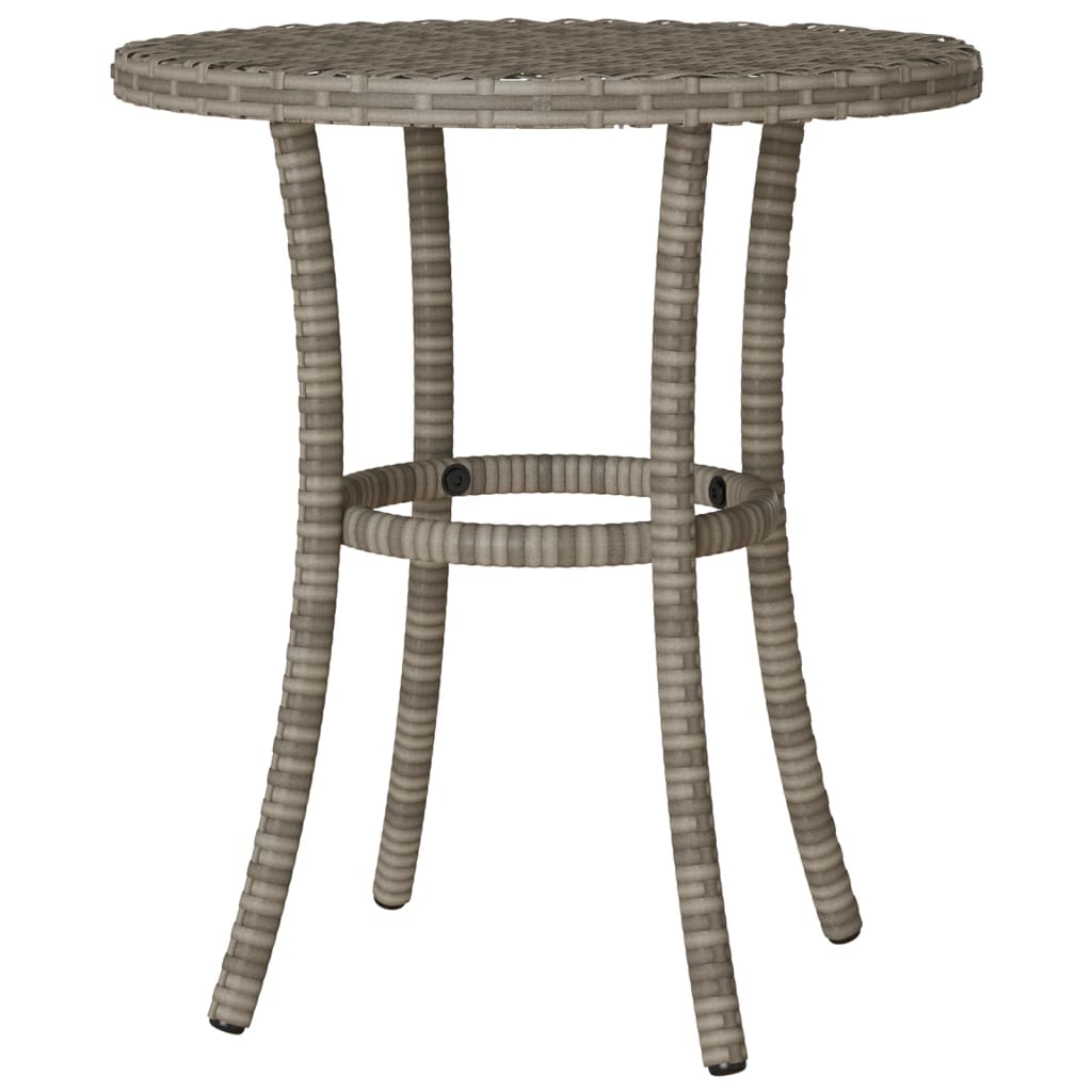 Set da Bistrò 3 pz con Cuscini Grigio in Polyrattan