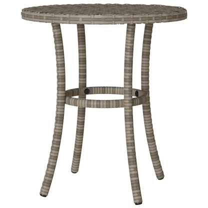 Set da Bistrò 3 pz con Cuscini Grigio in Polyrattan