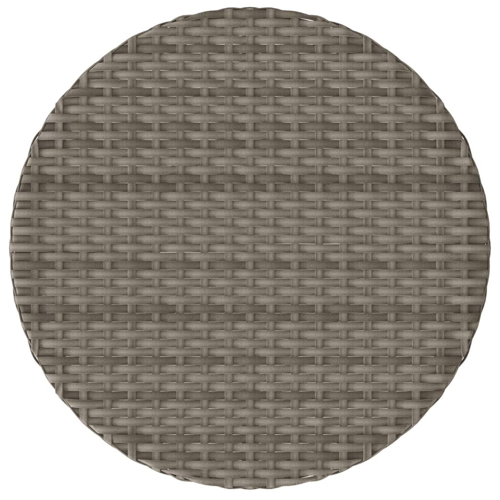 Set da Bistrò 3 pz con Cuscini Grigio in Polyrattan