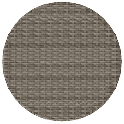 Set da Bistrò 3 pz con Cuscini Grigio in Polyrattan