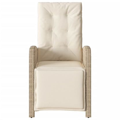 Set da Bistrò 3 pz con Cuscini Beige in Polyrattan