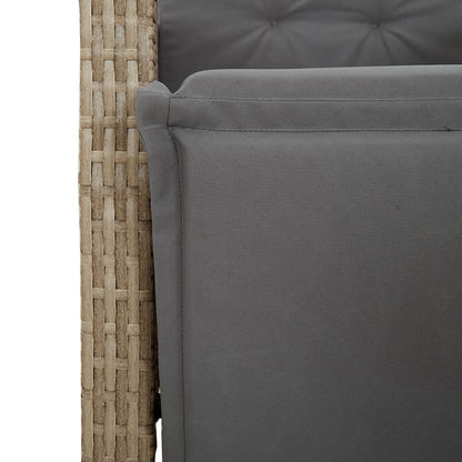 Set da Bistrò 3 pz con Cuscini Beige Misto in Polyrattan
