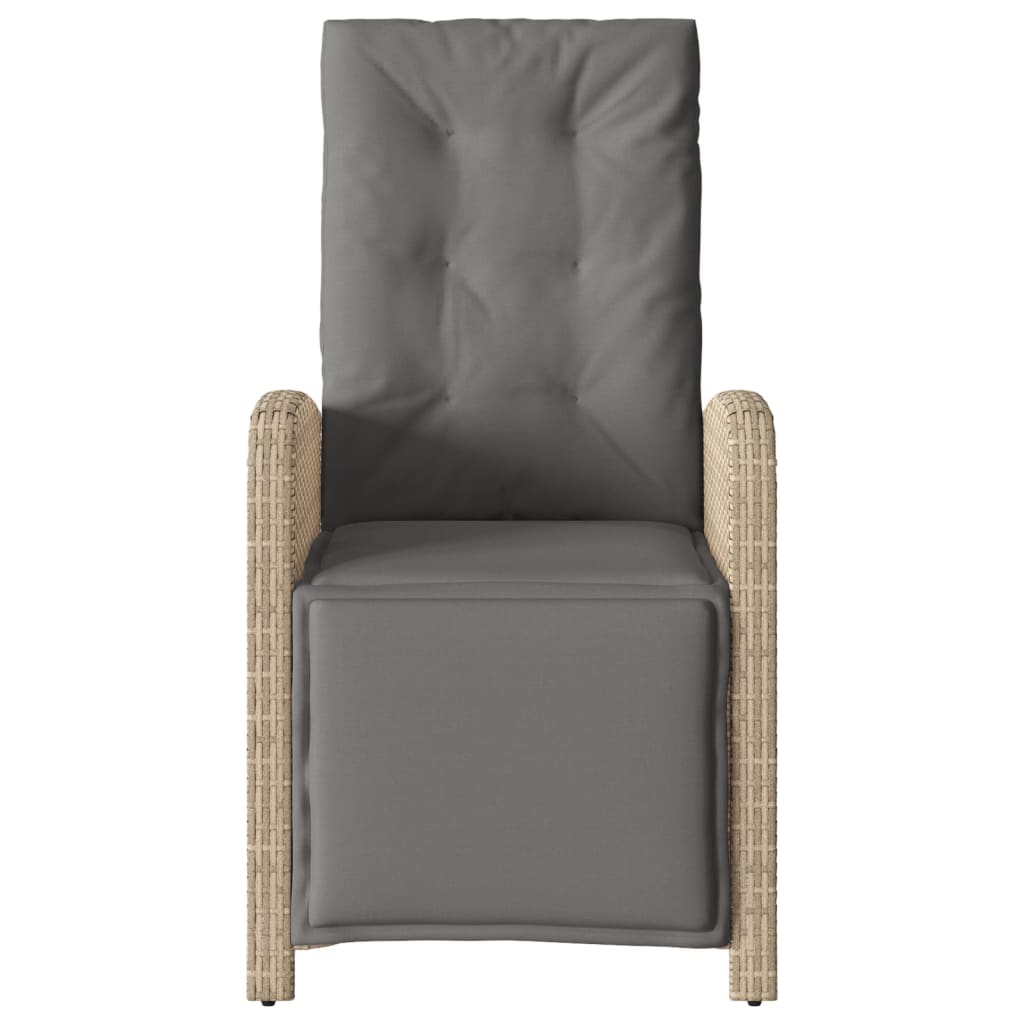 Set da Bistrò 3 pz con Cuscini Beige Misto in Polyrattan