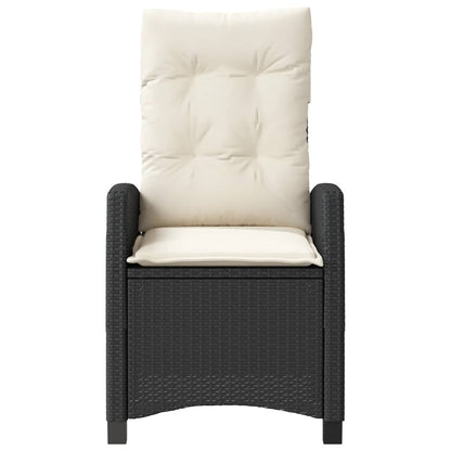 Set da Bistrò 3 pz con Cuscini Nero in Polyrattan