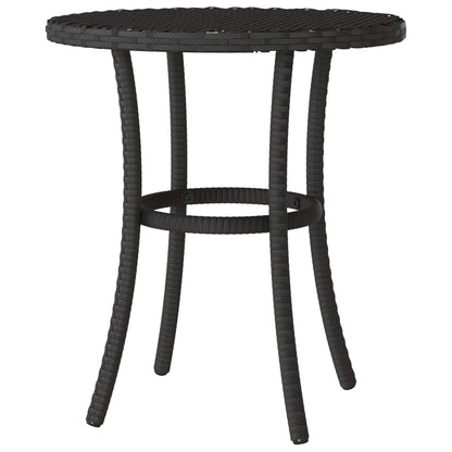 Set da Bistrò 3 pz con Cuscini Nero in Polyrattan