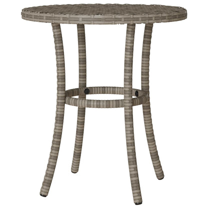Set da Bistrò 3 pz con Cuscini Grigio in Polyrattan